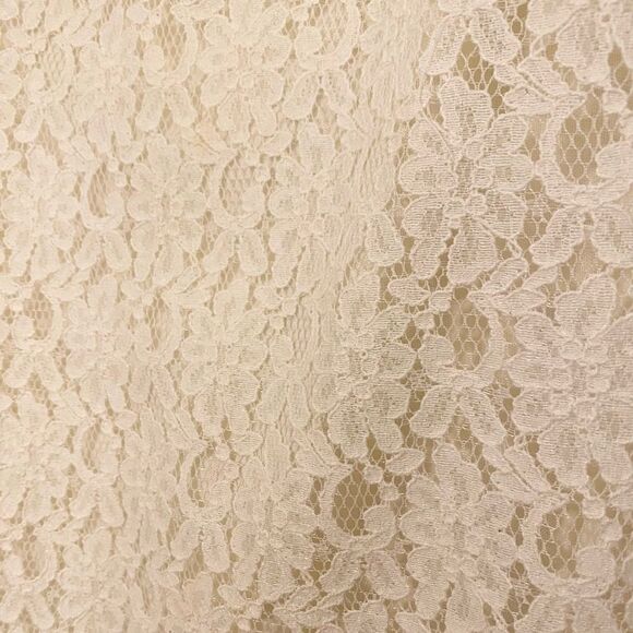 Monteau floral lace off-white cream mini dress or wear as tunic if you want. - Picture 5 of 5